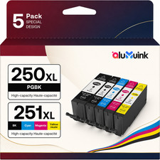 PGI250XL CLI251XL Ink Cartridge 5 Combo Pack Replacement for  MX922 MX920 IX6820 picture
