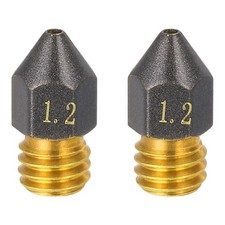 2 Pcs 1.2mm MK8 Brass PTFE Nozzles,  M6 Thread 3D Printer Nozzle Accessories picture