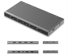 4K Video Capture Card - 4 HDMI Inputs, UVC Plug-and-Play, Simultaneous 4-Channel picture