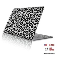Reusable Universal Laptop Skin Sticker, Cut to Fit for Black White Leopard picture
