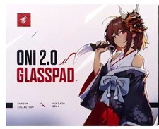 YUKI AIM ONI 2.0 GLASSPAD Dragon Collection Glass Gaming Mousepad 500x400mm Used picture