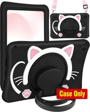Case for Samsung Galaxy Tab A9 Plus 11” - Kawaii Black Cat with Handle & Strap picture