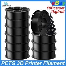 10x Geeetech PETG 3D Prinnter Filament 1.75mm 1kg/roll Black Heat Resistant PETG picture