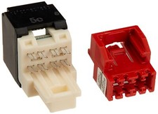 Panduit CJ5E88TBL Category-5E 8-Wire T-Style Jack Module in Black picture