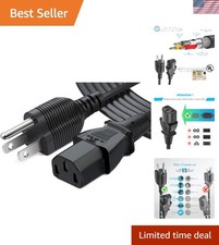 Reliable 10-Ft Extension Power Cord -  Approved for Home & Office Electronics picture