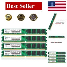 DDR2 800 PC2-6400 8GB DDR2 Kit (4X2Gb) DDR2-800 Udimm 2GB Ram 2RX8 1.8V CL6 Non- picture