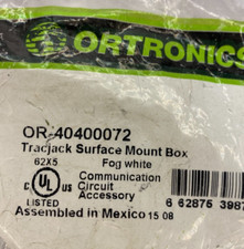 Ortronics OR-40400072 Tracjack Surface Mount Box 4-Port, Fog White -LOT OF 7🔔 picture