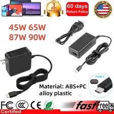 45W/65W/87W/90W USB-C Adapter Laptop Charger Power Supply Cord FOR Dell HP ASUS picture