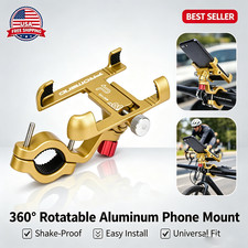 360° Rotatable Aluminum Alloy Motorcycle Handlebar Phone Mount Holder picture