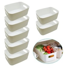 Set Of 7 Plastic Storage Bins for Toy Kitchen Under Bathroom Sink Versatile H... picture