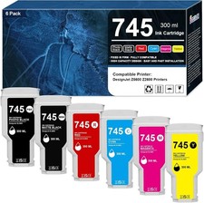NEW 745 Ink Cartridge 300ml Set Replacement for HP 745 Ink Cartridge 745XL picture