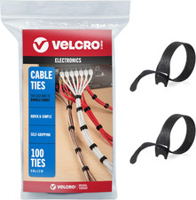 VELCRO Brand ONE-WRAP Cable Ties, 100Pk, 8 x 1/2
