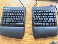 Kinesis KB975-BRN RGB Split Mechanical Cherry MX Brown Switches Keyboard - Black picture