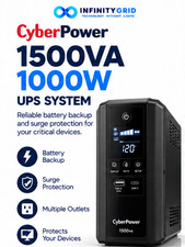 NEW CyberPower CP1500PFCLCD 1500VA 1000W PFC Sinewave UPS Battery Backup LCD picture
