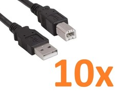 10x 5Ft USB 2.0 Printer Cable A to B Male/Male HP,Epson, Dell, 10× 5Ft USB2.0** picture