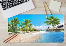3D Palm Tree Beach Wooden House Landscape 7 Non-slip Office Desk Mouse Mat Game picture