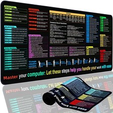 Excel Cheat Sheet Desk Pad Mat (11.8x31.5in) - XL Excel Formulas Shotcuts Mou picture