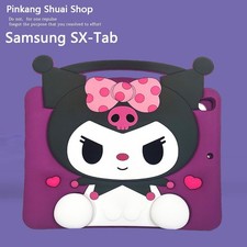Kuromi Pen Slot Silica Gel Bracket Add Lanyard TabletCase For Samsung SX-Tab A11 picture