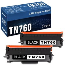 TN760 TN730 Toner BK Premium for HL-L2325DW MFC-L2690DWXL HL-L2350DW 2-Pack picture