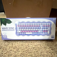 iJoy Wave Sync Wireless Portable Keyboard Purple Pink White QWERTY English picture