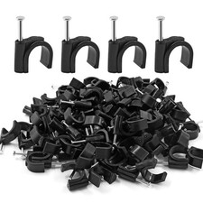 Auvotuis 12mm Nail in Cable Clips Black 200Pcs | Cable Cord Management Clips,... picture