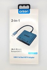 ONTEN 2-in-1 USB-C to Dual HDMI - Multi-Stream Transport (MST) Hub ONT-9175B picture