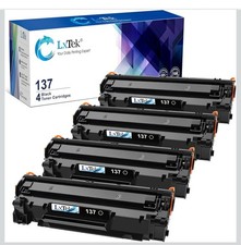 LxTek 137 CRG-137 Black Toner Cartridge for Canon 137 - 4 Pack Sealed picture