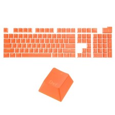 108 Keys Pudding Keycaps Set ABS for Mechanical Keyboard Layout, Orange picture