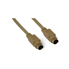 6ft Keyboard Mouse Cable Mini DIN6 Male to Male PS2 - Beige picture