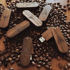 Wooden USB 2.0 3.0 Memory Flash Pen Drive Wood Free Personalize Custom Logo Text picture