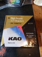 Kao TDK 3.5in 1.44MB IBM Formatted High Density Floppy Disks 10 Pack New Sealed  picture