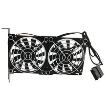 PCIe Cooler Dual 80mm Fan 3500rpm PC GPU Cooling Slim ATX Bracket 3/4pin Power picture
