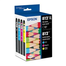 Epson T812XL/T812 4-Pack Ink Cartridges – Black/Cyan/Magenta/Yellow picture