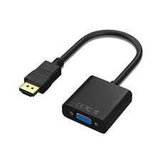 HDMI to VGA Adapter 1080P Male to Female with Audio DC Laptop PC TV Black picture