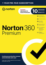 360 Premium 2027 Antivirus, 10 Devices, Auto-Renews [Key Card] picture