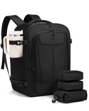 LOVEVOOK Travel Backpack for Men Women, 40L Carry on 40L-4pcs, Black picture