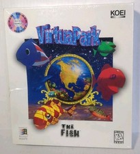 RARE SEALED Big Box VirtuaPark The Fish PC Game 1996 KOEI First Print Win 95  picture