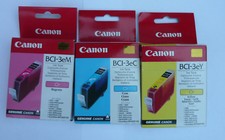 Genuine Canon BCI-3eC, BCI-3eY, BCI-3eM Ink Cartridges picture