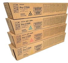 Genuine Ricoh Pro C7500 CMYK Toners Set 828647 / 828648 / 828649 / 828650 - 67K picture