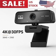 4K UHD Webcam USB for PC Autofocus Web Camera w Microphone with Privacy cover US picture
