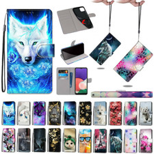 Wolf Cat Flower Wallet Cover Case For Google Pixel 9 8 7 6 9A 8A Alcatel 3L 1S picture