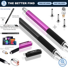 2 Pcs 2-in-1 Precision Disc Stylus for Touch Screen Devices + 4 Disc Tips, 2 Fib picture