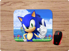 SONIC THE HEDGEHOG CUSTOM NEOPRENE NON-SLIP SOFT MOUSE PAD USA SHIP picture