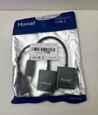 Moread DisplayPort Male to VGA Female Adapter Cable 2-Pack 1ft Black picture