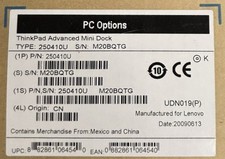 NEW, SEALED  IBM 2504-10U ThinkPad Advanced Mini Dock with AC Adapter picture