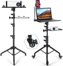 Laptop Tripod on Wheels with 2 Shelves picture