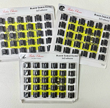 Bates Choice Black Adhesive Cable Clips Cord Wire Management Organizer 90pcs picture