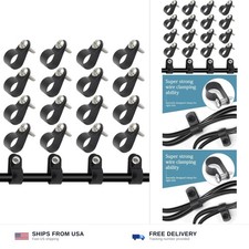 100 Pcs 1/2 Inch Black Nylon Cable Clip Wire Clamp picture