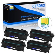4PK CE505X Toner Cartridge For HP LaserJet P2050 P2055 P2055dn P2055x High Yield picture