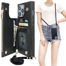 Bocasal Crossbody Wallet Case for iPhone 14 Pro Max (Black) picture